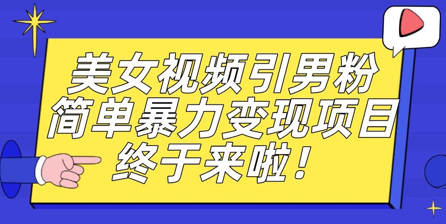价值3980的男粉暴力引流变现项目，一部手机简单操作，新手小白轻松上手，每日收益500+【揭秘】-小齐资源库