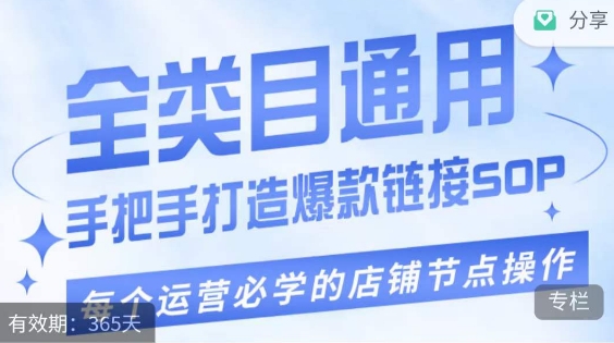 单品爆款打造实操运营，单品爆款从“0”-“1”手把手演练运营步骤-小齐资源库