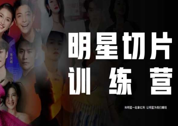 王子·明星切片线上训练营（2023），和明星一起拿红利，让明星为我们赚钱-小齐资源库