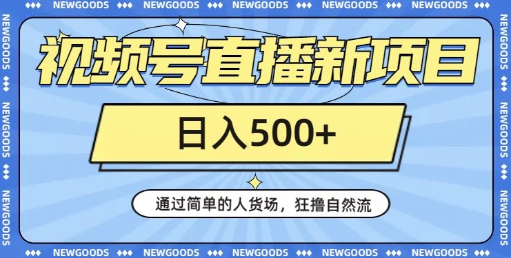 视频号直播新项目，通过简单的人货场，狂撸自然流，日入500+【260G资料】-小齐资源库