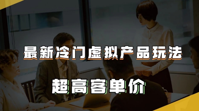 最新冷门虚拟产品玩法，超高客单价，月入2-3万＋【揭秘】-小齐资源库