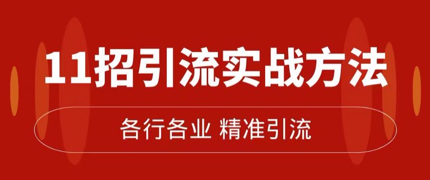 精准引流术：11招引流实战方法，让你私域流量加到爆（11节课完整)-小齐资源库