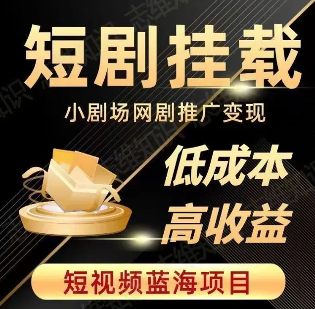 2023短视频蓝海项目，抖音快手短剧推广变现教程，低成本高收益-小齐资源库