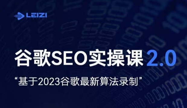 雷子·谷歌SEO 2.0实战课，独立站询盘自由必备，基于2023谷歌最新算法录制-小齐资源库