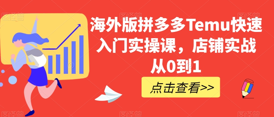 海外版拼多多Temu快速入门实操课，店铺实战从0到1-小齐资源库