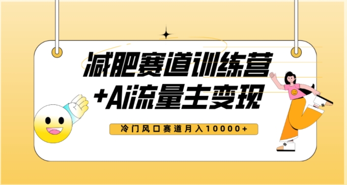 全新减肥赛道AI流量主+训练营变现玩法教程，蓝海冷门赛道小白轻松上手，月入10000+-小齐资源库