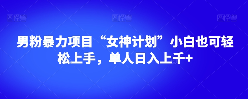 男粉暴力项目“女神计划”小白也可轻松上手，单人日入上千+【揭秘】-小齐资源库