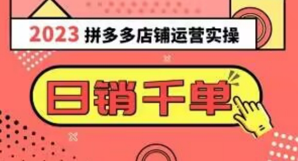 2023拼多多运营实操，每天30分钟日销1000＋，爆款选品技巧大全（10节课）-小齐资源库