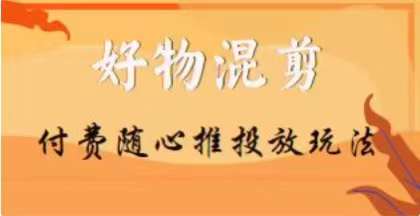 【万三】好物混剪付费随心推投放玩法，随心投放小课抖音教程-小齐资源库
