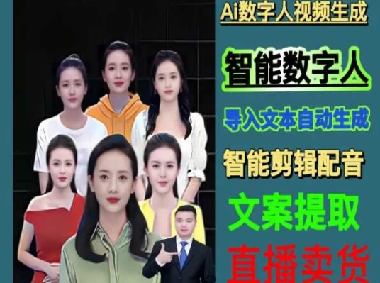 伍老师Ai数字人快速剪辑制作以及变现视频课-小齐资源库