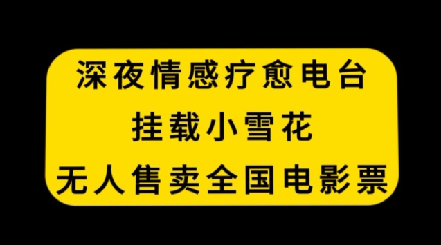 深夜情感疗愈电台，挂载小雪花，无人售卖全国电影票【揭秘】-小齐资源库