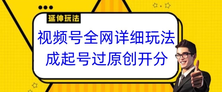 视频号全网最详细玩法，起号过原创开分成，单号日入300+【揭秘】-小齐资源库