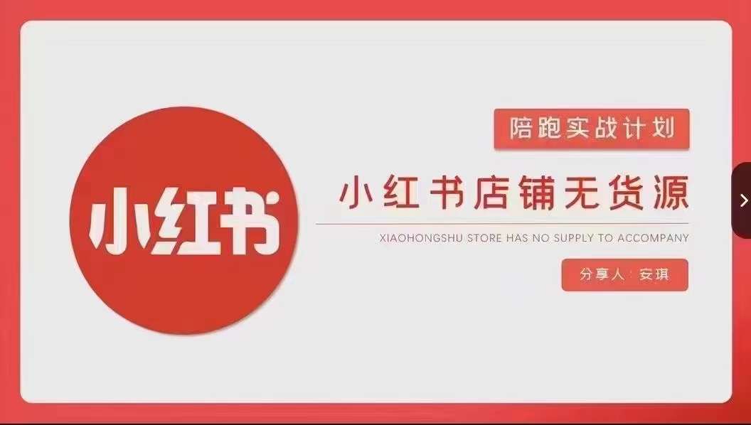 安琪-小红书店铺无货源实战，开店到售后全流程操作-小齐资源库