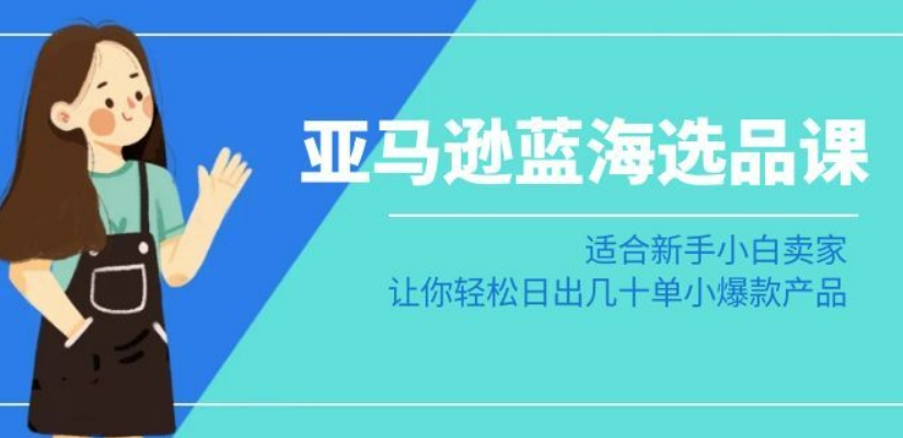 亚马逊-蓝海选品课：适合新手小白卖家，让你轻松日出几十单小爆款产品-小齐资源库