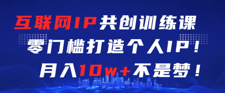 互联网IP共创训练课，零门槛零基础打造个人IP，月入10w+不是梦【揭秘】-小齐资源库