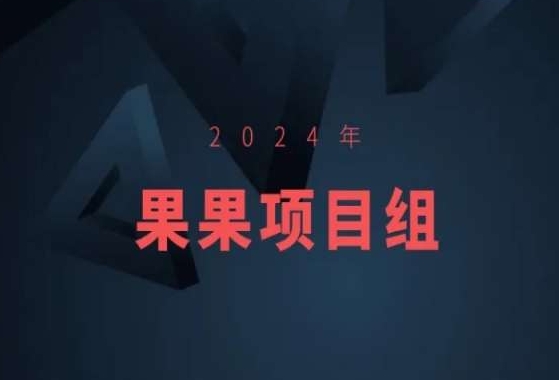2024年果果项目组项目合集-果果最新项目-小齐资源库