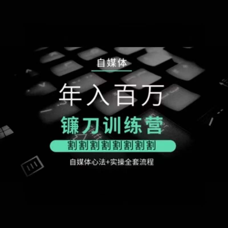 自媒体年入百万镰刀训练营，割割割割割割割割，自媒体心法+实操全套流程-小齐资源库