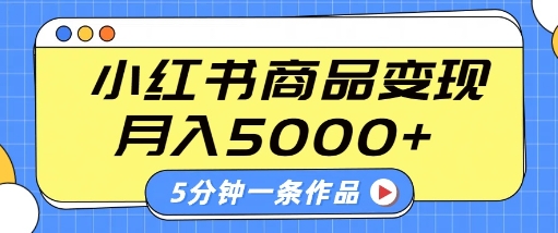 小红书字幕作品玩法，商单变现月入5k+，5分钟一条作品-小齐资源库