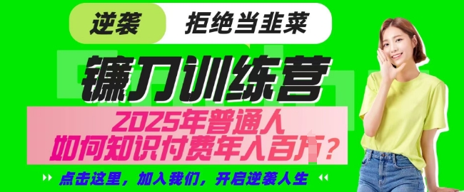 【网创项目终点站-镰刀训练营超级IP合伙人】25年普通人如何通过知识付费实现逆袭【揭秘】-小齐资源库