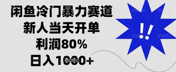 闲鱼冷门暴力赛道，新人当天开单，利润80%，日入数张【揭秘】-小齐资源库