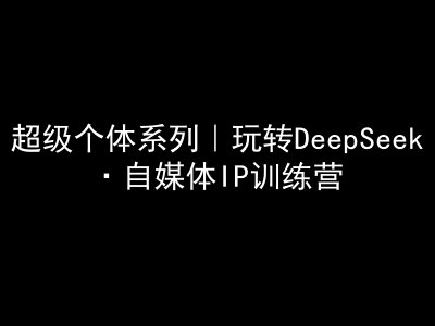 超级个体系列，玩转DeepSeek·自媒体IP训练营，deepseek教程-小齐资源库