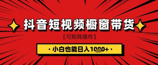 抖音短视频食品橱窗带货，小白轻松上手日入1k+【揭秘】-小齐资源库