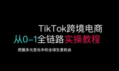 TikTok跨境电商从0-1全链路全方位实操教程，把握多元变化中的全球生意机会-小齐资源库