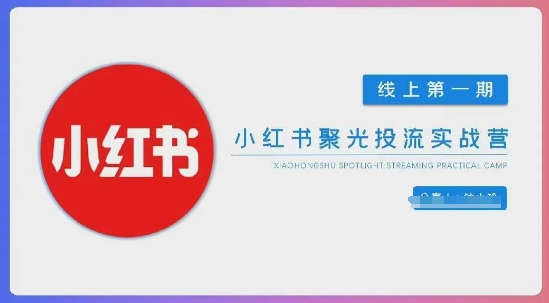 小红书聚光陪跑第一期，教你从0到1玩转小红书聚光投流，搭建小红书付费投流团队，更快的见到效果-小齐资源库