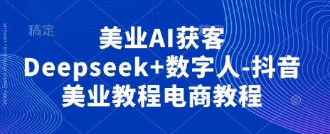 美业AI获客Deepseek+数字人-抖音美业教程电商教程-小齐资源库