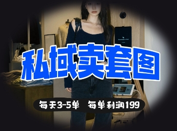 私域卖套图每天3-5单，每单利润99-小齐资源库